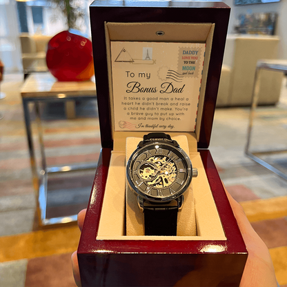 To My Bonus Dad - I'm Thankful every day - Watch Gift Set