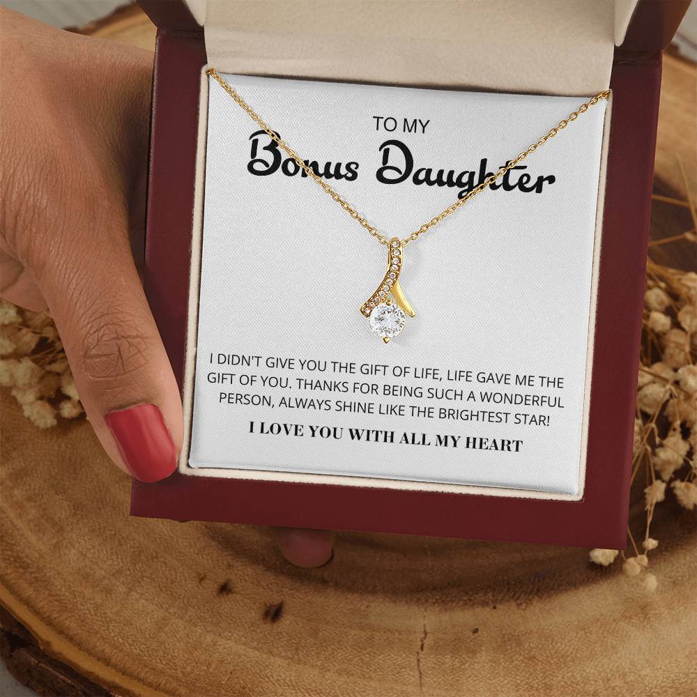 To My Bonus Daughter | Shine Like The Brightest Star | Necklace