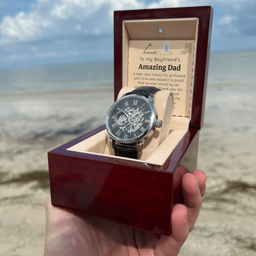 To My Boyfriend's Amazing Dad - Luxury Watch Gift Set