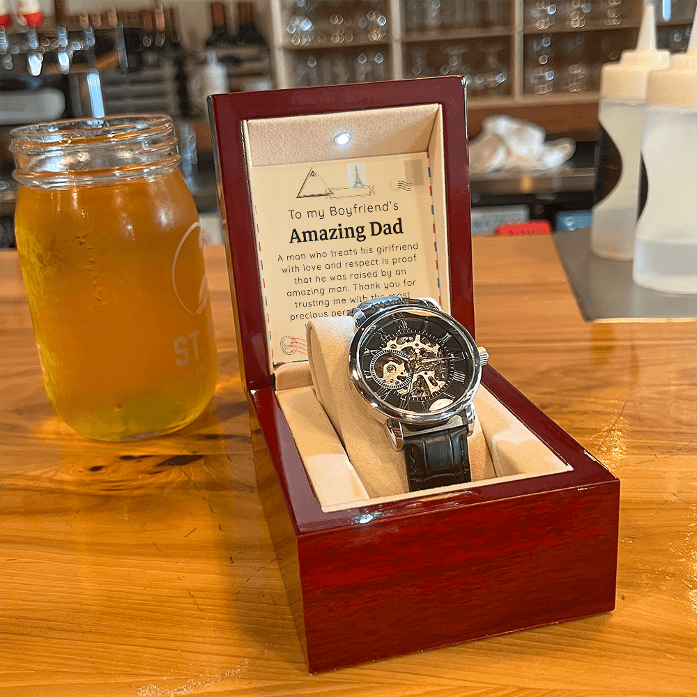 To My Boyfriend's Amazing Dad - Luxury Watch Gift Set