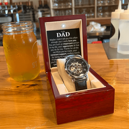 To My Dad - I Really Love You - Openwork Watch