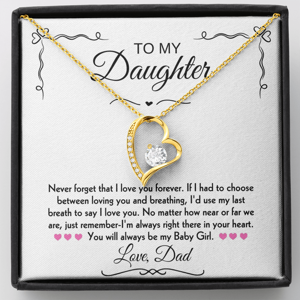 To My Daughter Forever Love Necklace Gift Set From Dad