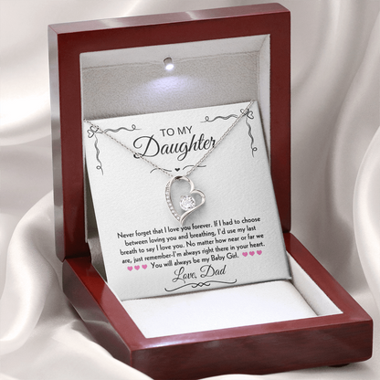 To My Daughter Forever Love Necklace Gift Set From Dad
