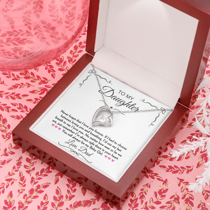 To My Daughter Forever Love Necklace Gift Set From Dad