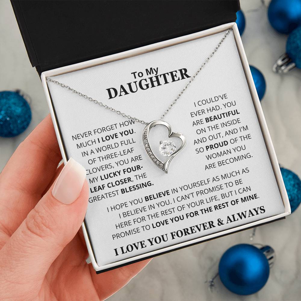 To My Daughter I Love You Forever & Always | Forever Love Necklace