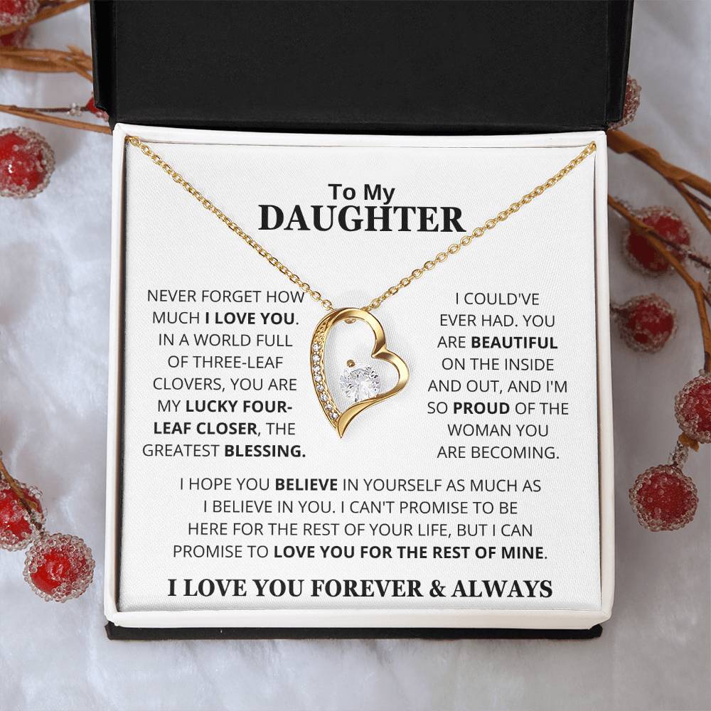 To My Daughter I Love You Forever & Always | Forever Love Necklace