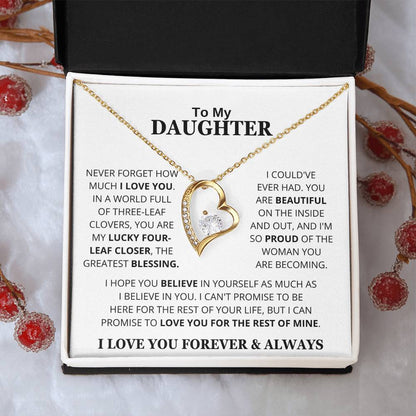 To My Daughter I Love You Forever & Always | Forever Love Necklace