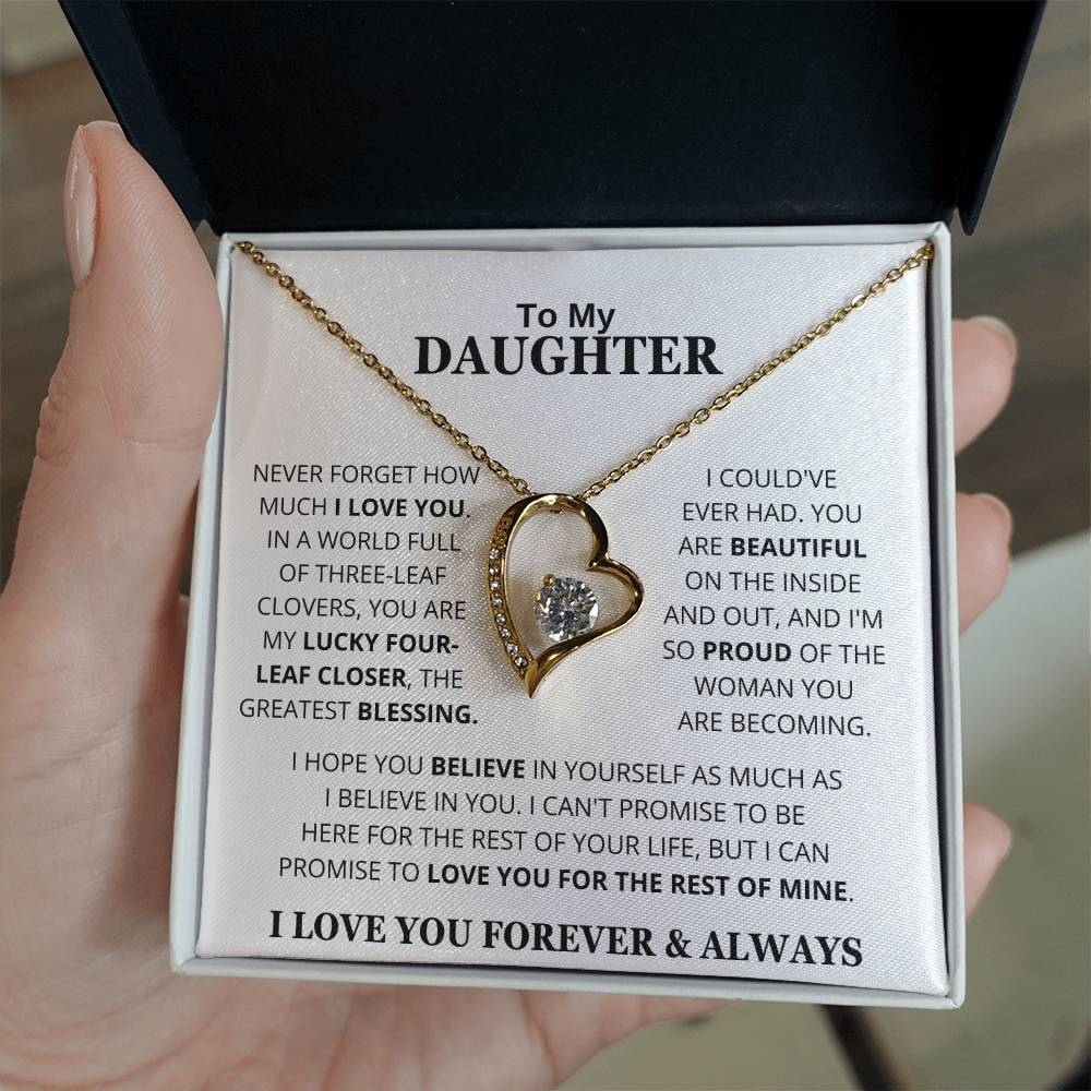 To My Daughter I Love You Forever & Always | Forever Love Necklace