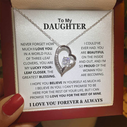 To My Daughter I Love You Forever & Always | Forever Love Necklace