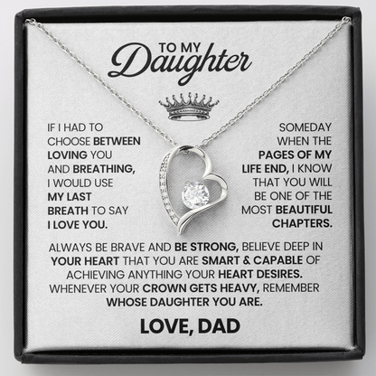 To My Daughter - Love, Dad - Forever Love Necklace