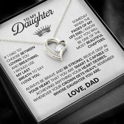 To My Daughter - Love, Dad - Forever Love Necklace