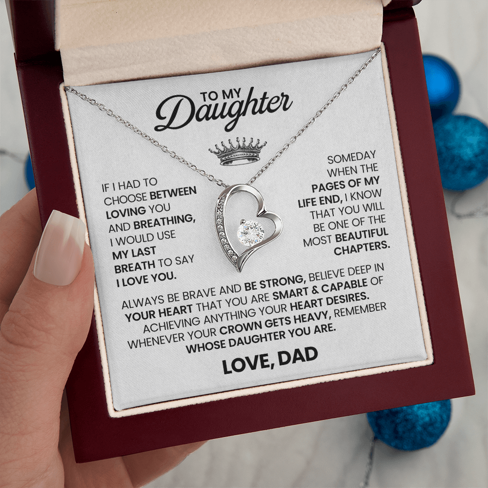 To My Daughter - Love, Dad - Forever Love Necklace