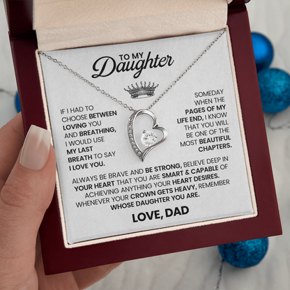To My Daughter - Love, Dad - Forever Love Necklace