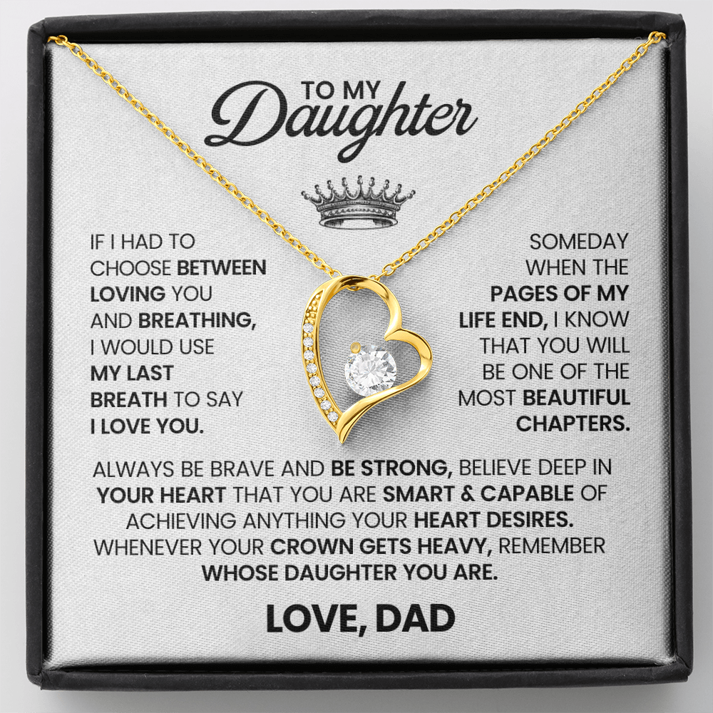 To My Daughter - Love, Dad - Forever Love Necklace