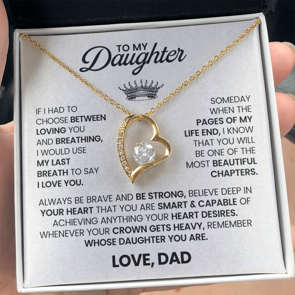 To My Daughter - Love, Dad - Forever Love Necklace