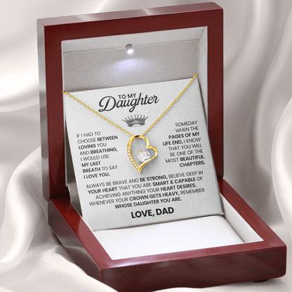 To My Daughter - Love, Dad - Forever Love Necklace