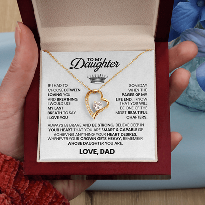 To My Daughter - Love, Dad - Forever Love Necklace