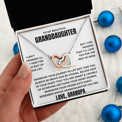 To My Granddaughter - Forever Linked Hearts - Gift Set