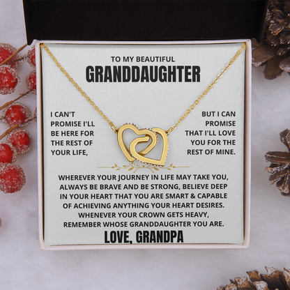 To My Granddaughter - Forever Linked Hearts - Gift Set