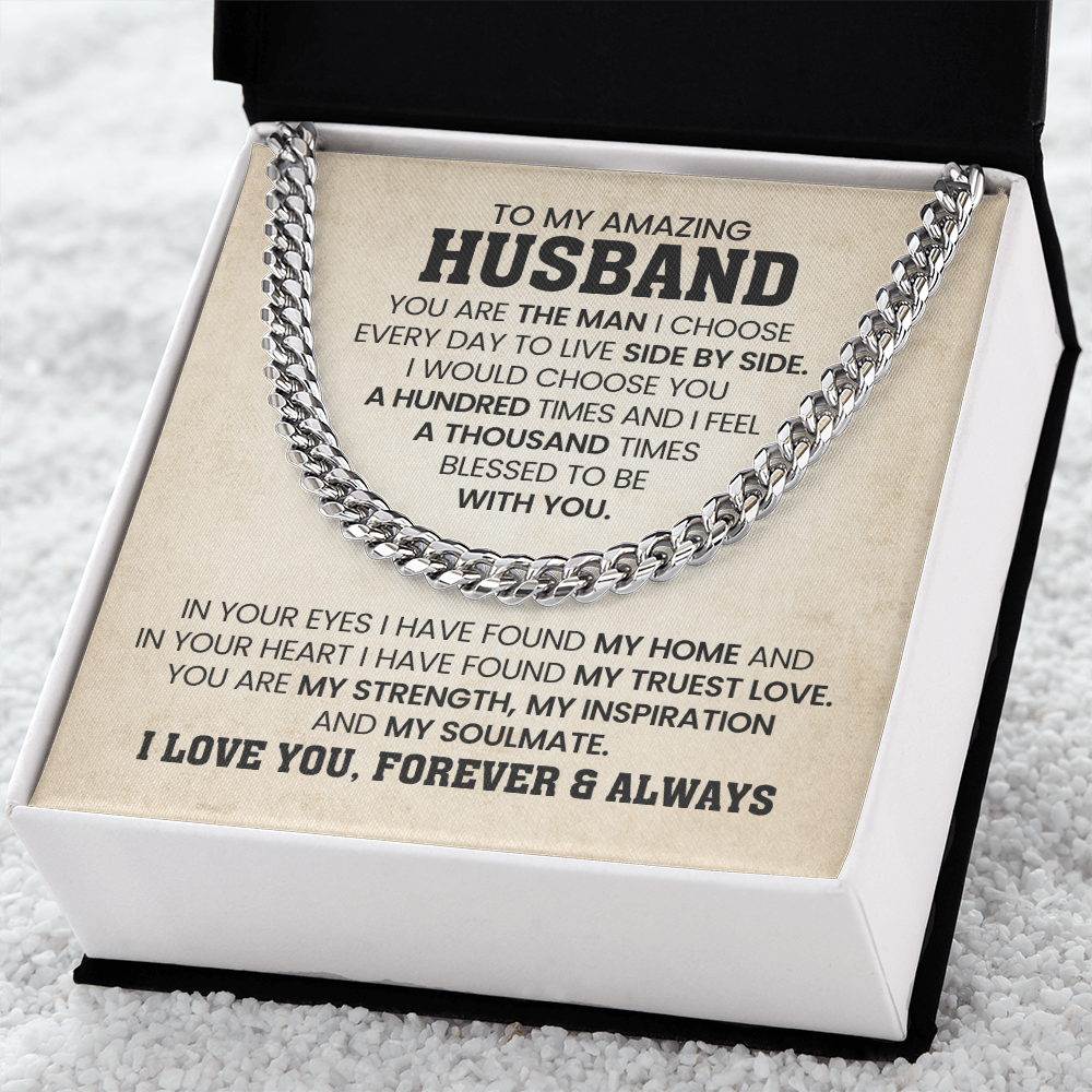 To My Husband - Gift From Wife - Cuban Link Chain