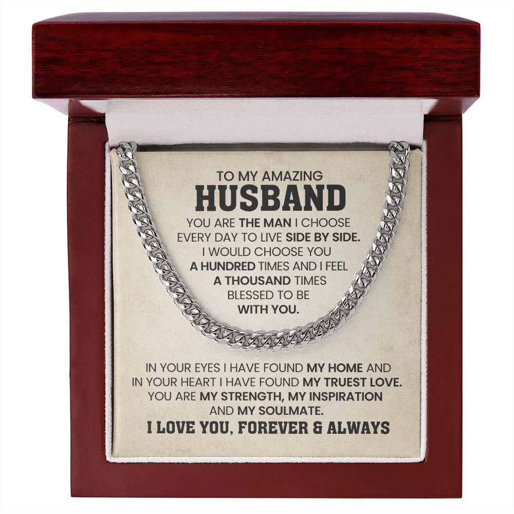 To My Husband - Gift From Wife - Cuban Link Chain