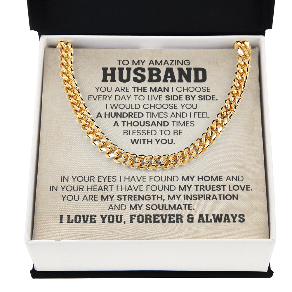 To My Husband - Gift From Wife - Cuban Link Chain