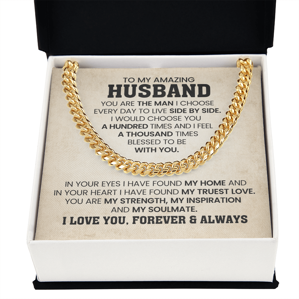 To My Husband - Gift From Wife - Cuban Link Chain