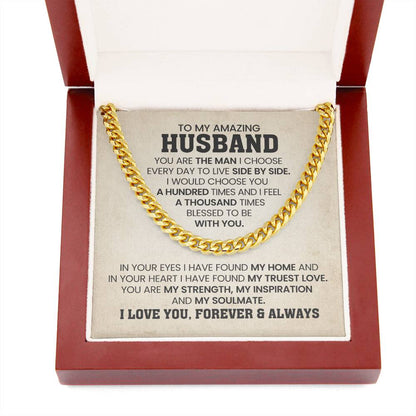 To My Husband - Gift From Wife - Cuban Link Chain