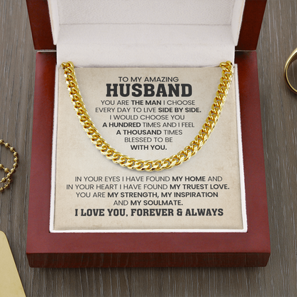 To My Husband - Gift From Wife - Cuban Link Chain