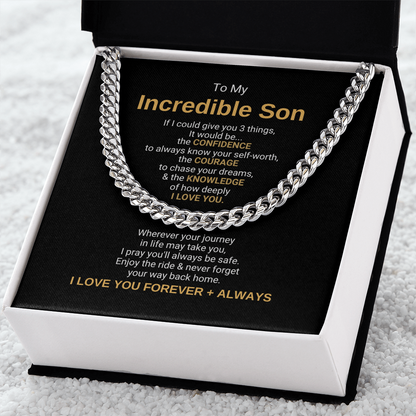 To My Incredible Son Necklace