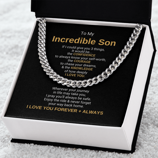 To My Incredible Son Necklace