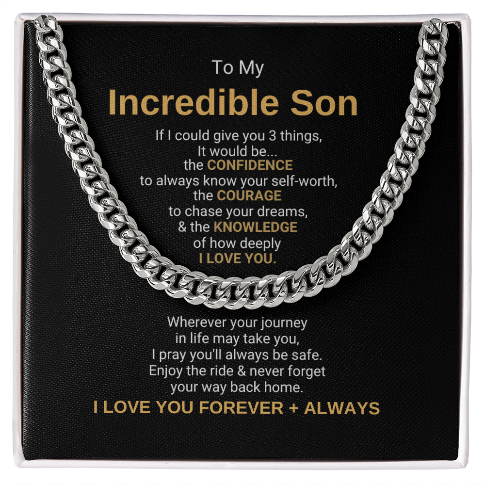To My Incredible Son Necklace