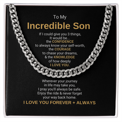 To My Incredible Son Necklace