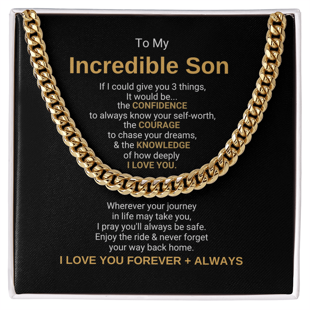 To My Incredible Son Necklace