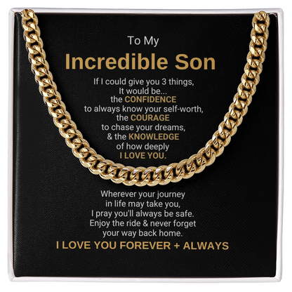 To My Incredible Son Necklace