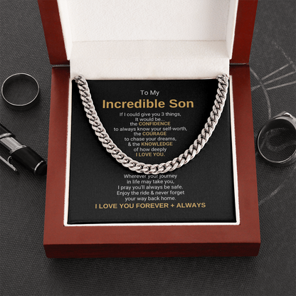 To My Incredible Son Necklace
