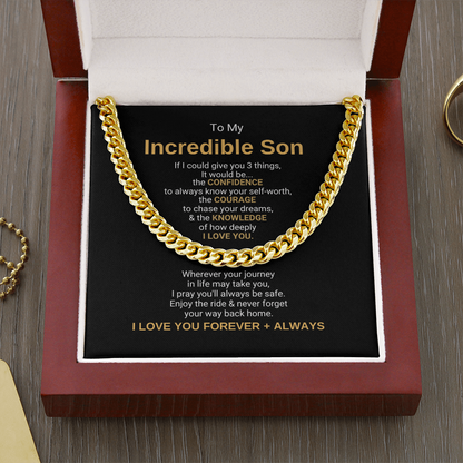 To My Incredible Son Necklace