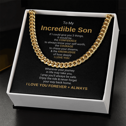 To My Incredible Son Necklace