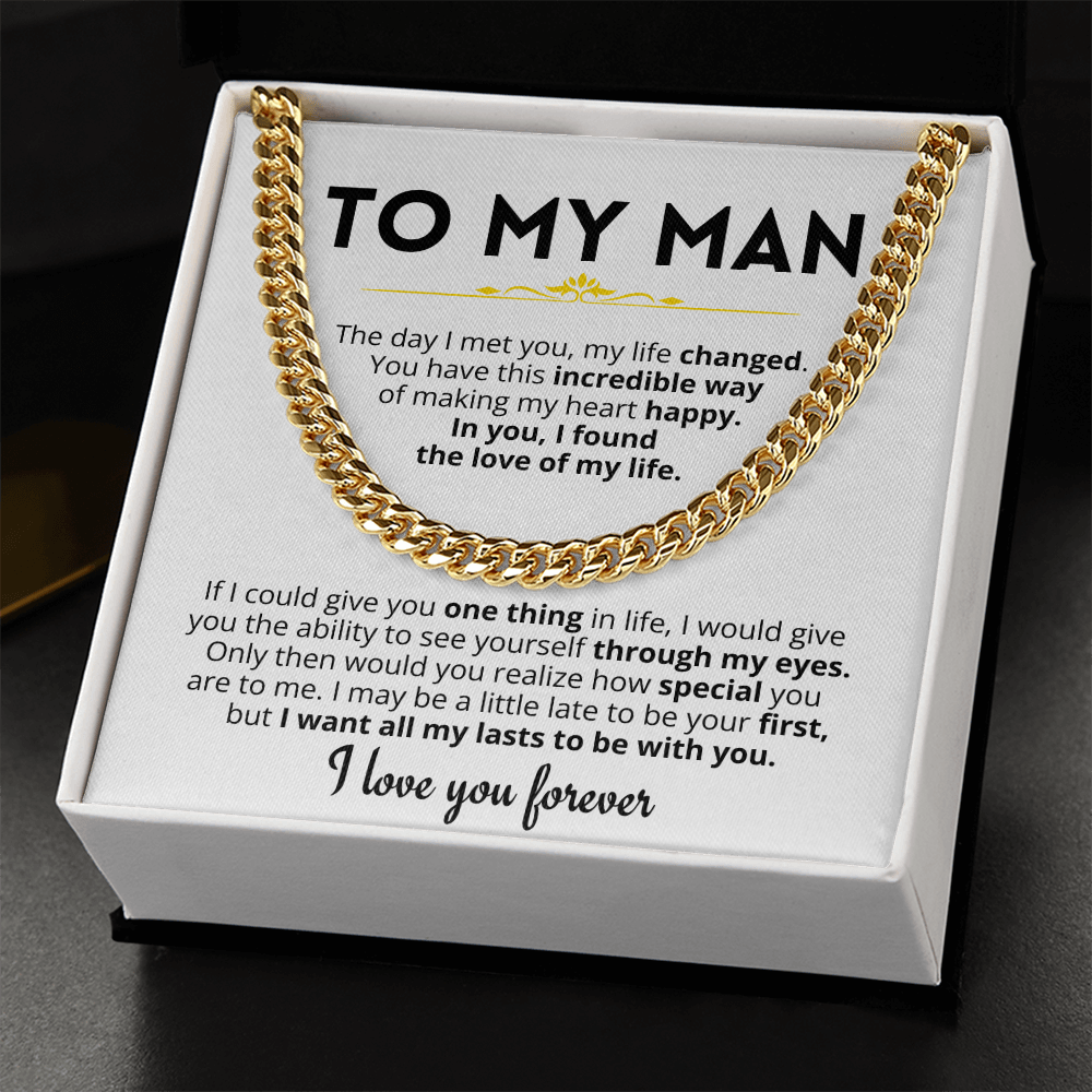 To My Man - Cuban Link Chain Gift Set