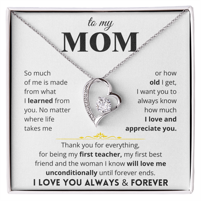 To My Mom - Love Letter Necklace - Gift Set