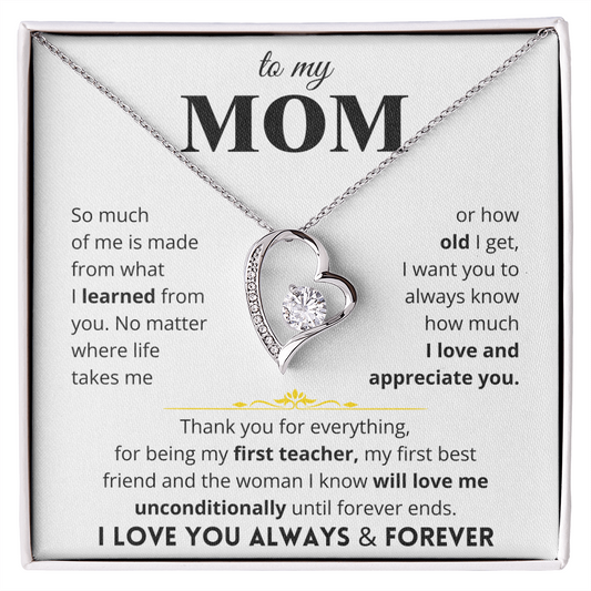 To My Mom - Love Letter Necklace - Gift Set