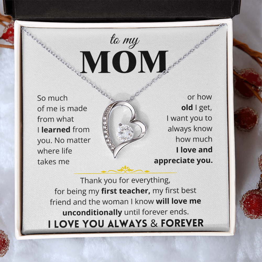 To My Mom - Love Letter Necklace - Gift Set