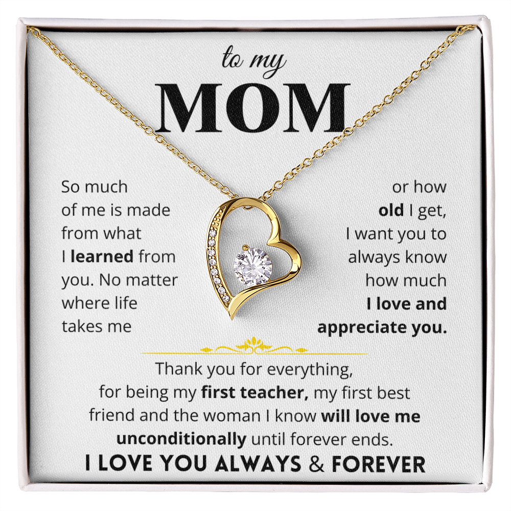 To My Mom - Love Letter Necklace - Gift Set