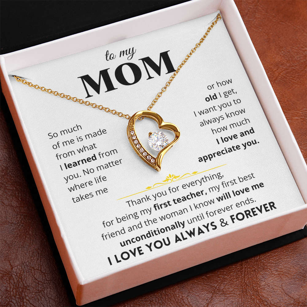 To My Mom - Love Letter Necklace - Gift Set