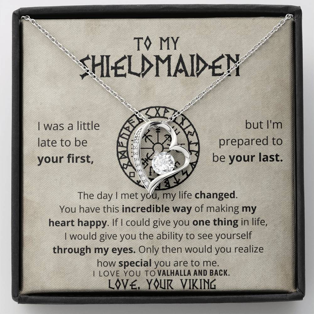 To My Shieldmaiden - Love, Your Viking - Forever Love Necklace Gift Set CFG607