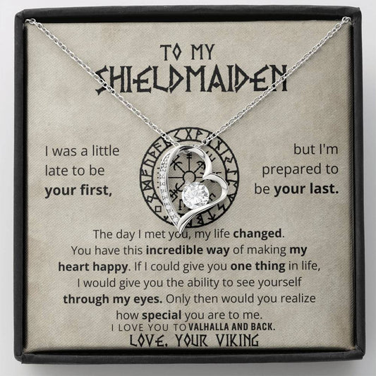To My Shieldmaiden - Love, Your Viking - Forever Love Necklace Gift Set CFG607