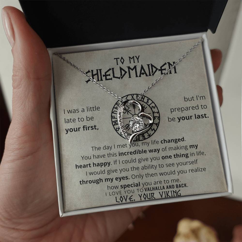 To My Shieldmaiden - Love, Your Viking - Forever Love Necklace Gift Set CFG607