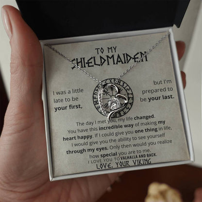 To My Shieldmaiden - Love, Your Viking - Forever Love Necklace Gift Set CFG607