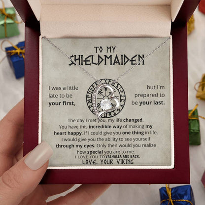 To My Shieldmaiden - Love, Your Viking - Forever Love Necklace Gift Set CFG607