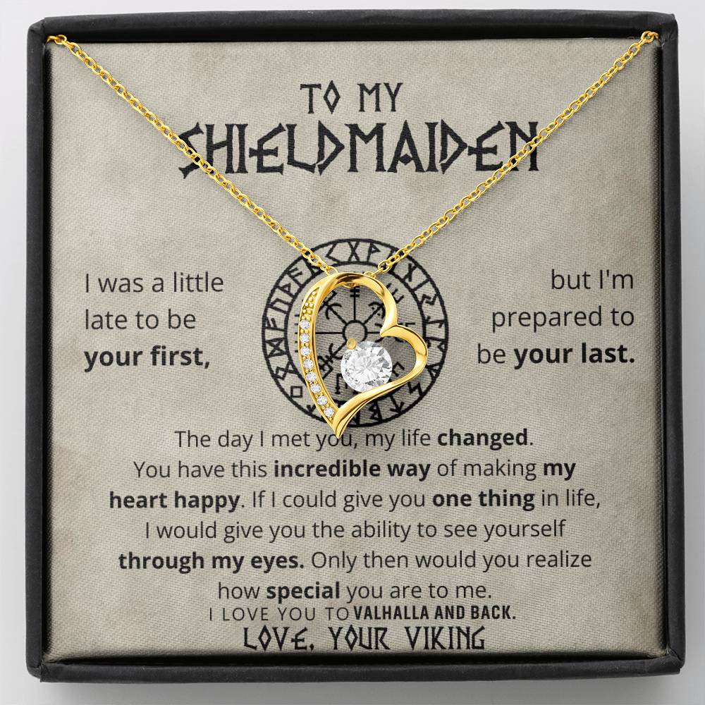 To My Shieldmaiden - Love, Your Viking - Forever Love Necklace Gift Set CFG607